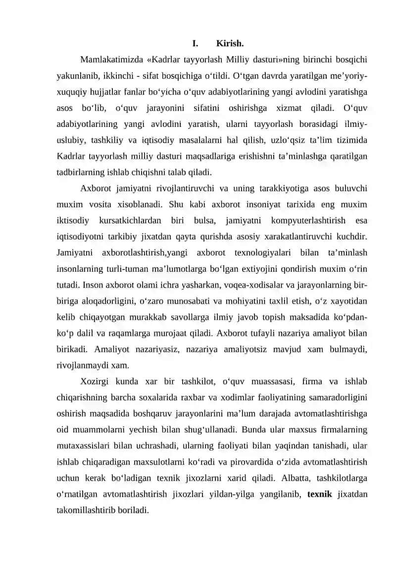 Kirim chiqim hisoboti ma'lumotlar bazasini bajarish 2