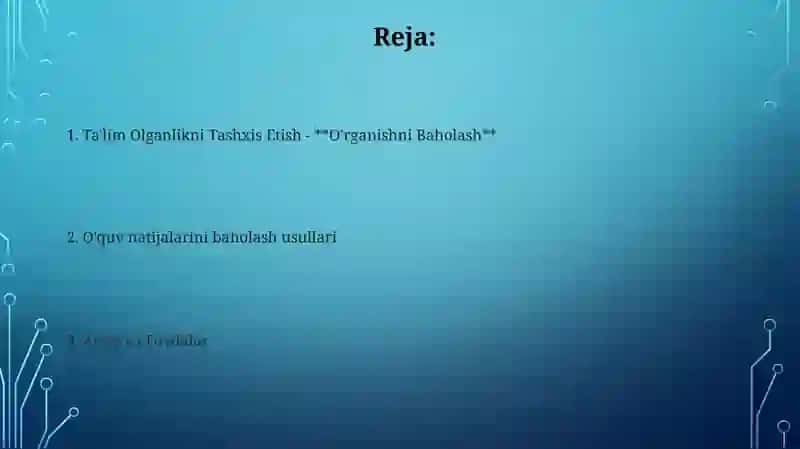 Ta'lim Olganlikni Tashxis Etish 2