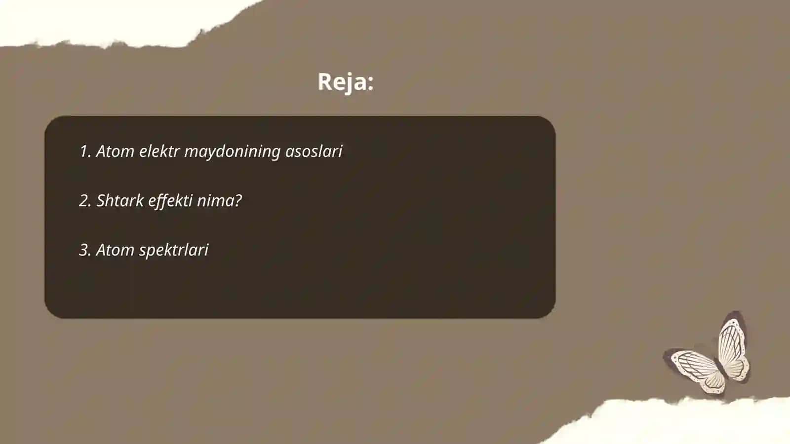 Atom elektr maydonda. Shtark effekti 2