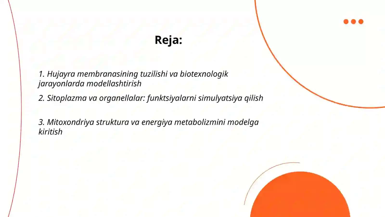 Hujayra tuzilmasi va biotexnologik jarayonlarda uning modeli 2