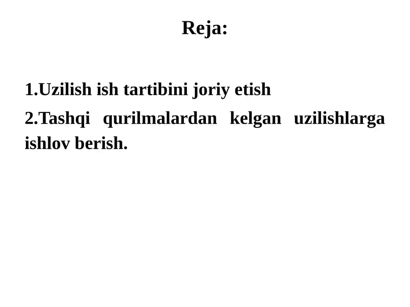UZILISH ISH TARTIBI 2