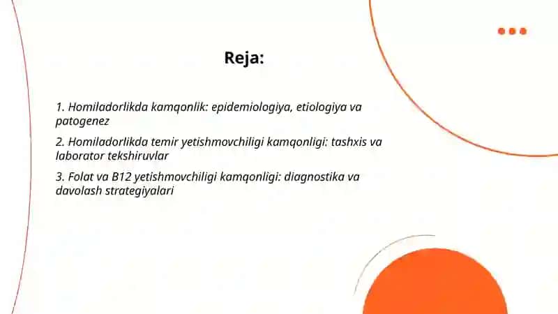 Kamqonlik, yurak-qon tomir kasalliklari va homiladorlik. Tashxislash. Olib borish. 2