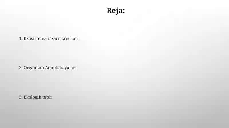 Organizm va muhit 2