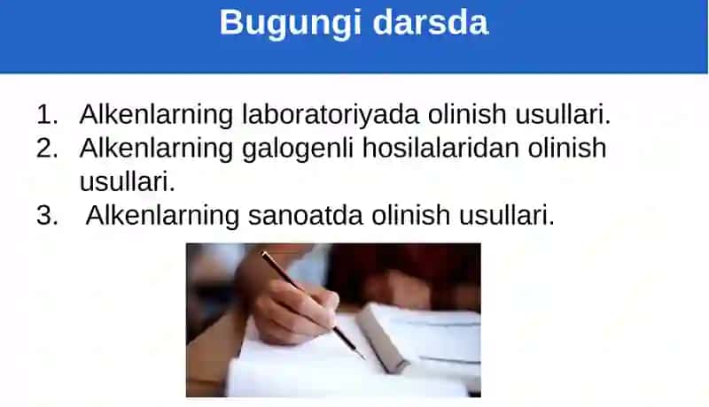 Alkenlarning olinish usullari 2