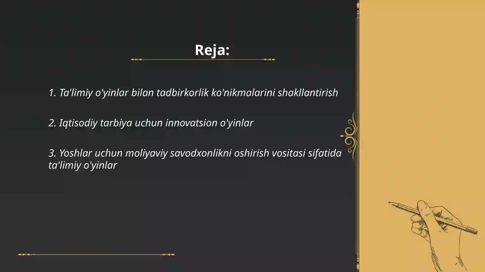 Ta'limiy o'yinlar orqali tadbirkorlik va iqtisodiy tarbiyani olib borish 2