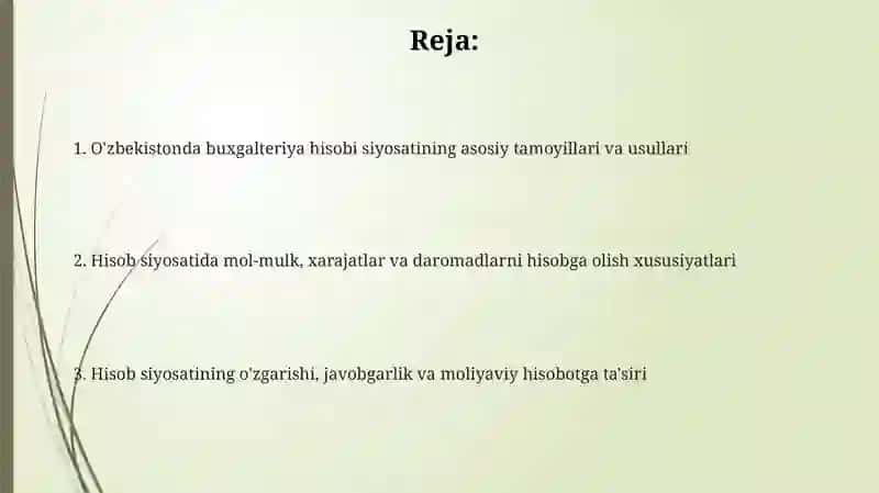 O'zbekiston Respublikasi Korxonalarida Hisob Siyosati 2