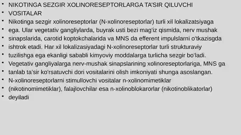 Parkinson kasalligini davolashda ishlatiladigan dori vositalari 2
