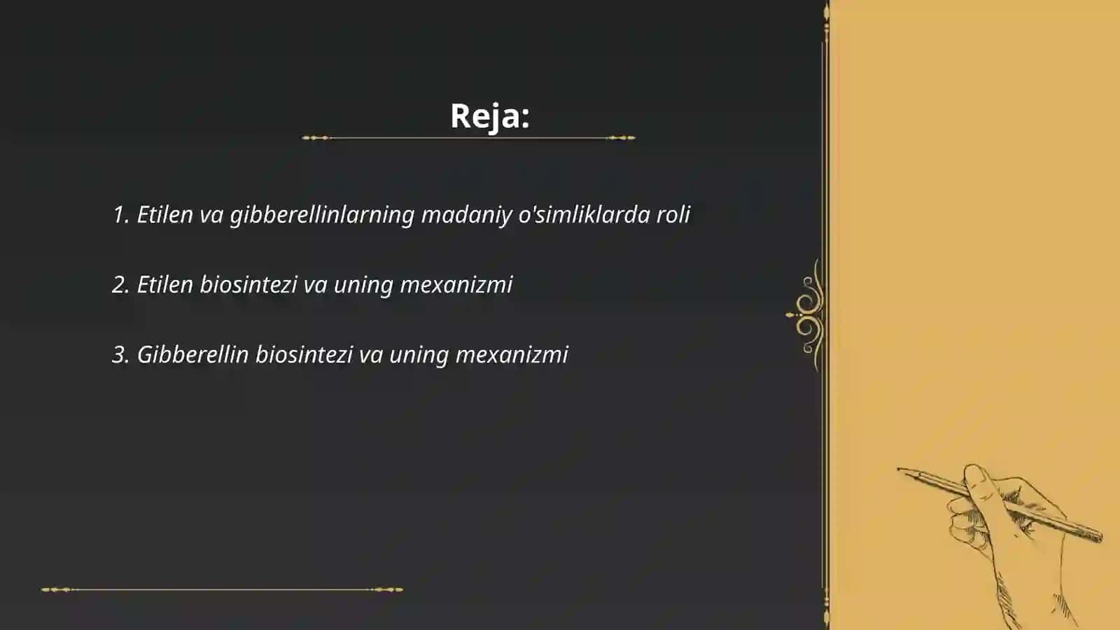 Etilen va gibberellinlar va ularning tasir etish mexanizmlari 2