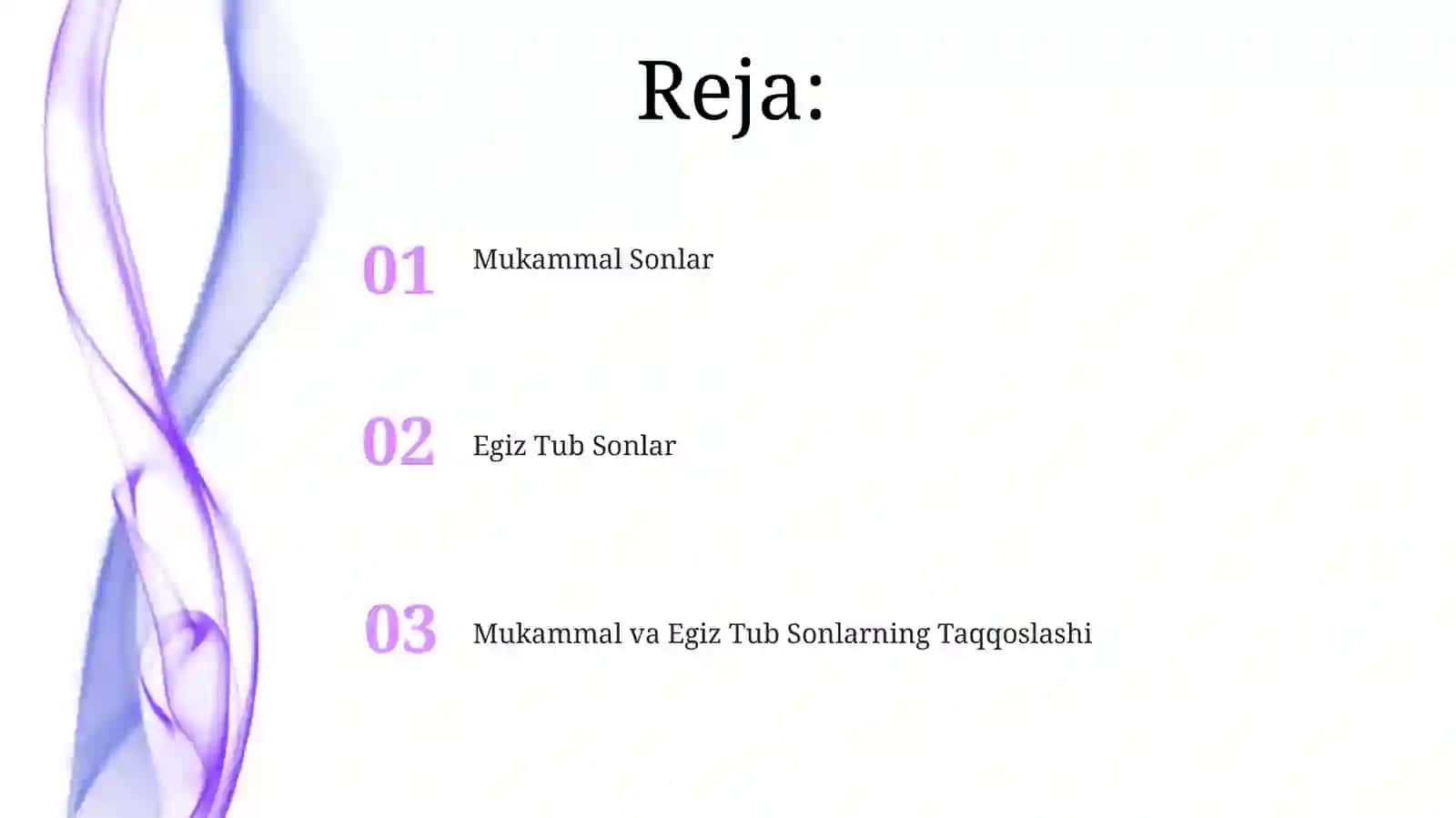 Mukammal sonlar. Egizak tub sonlar 2