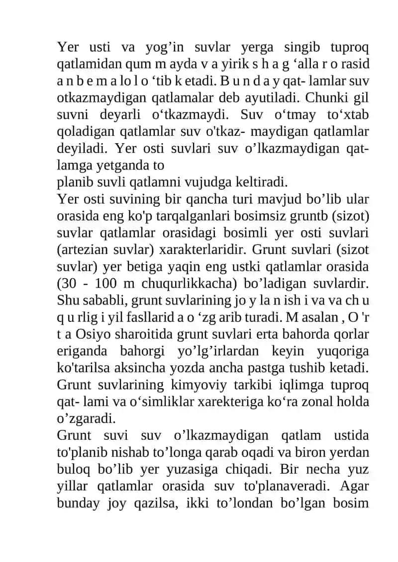 Yer ostidagi suvlar 2