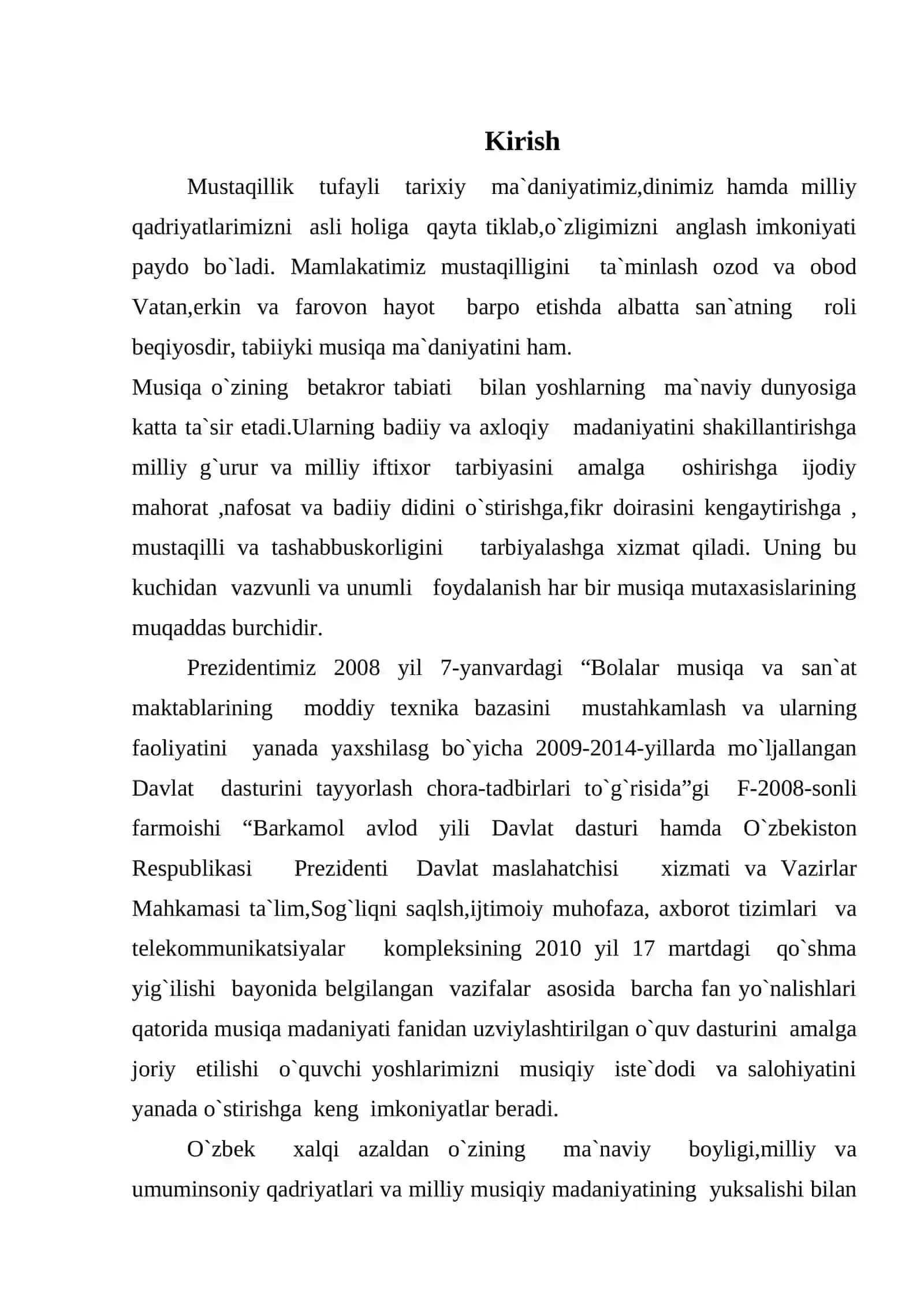 O`zbek opera asarlarini o`rgatishda musiqiy idrok masalalari 2