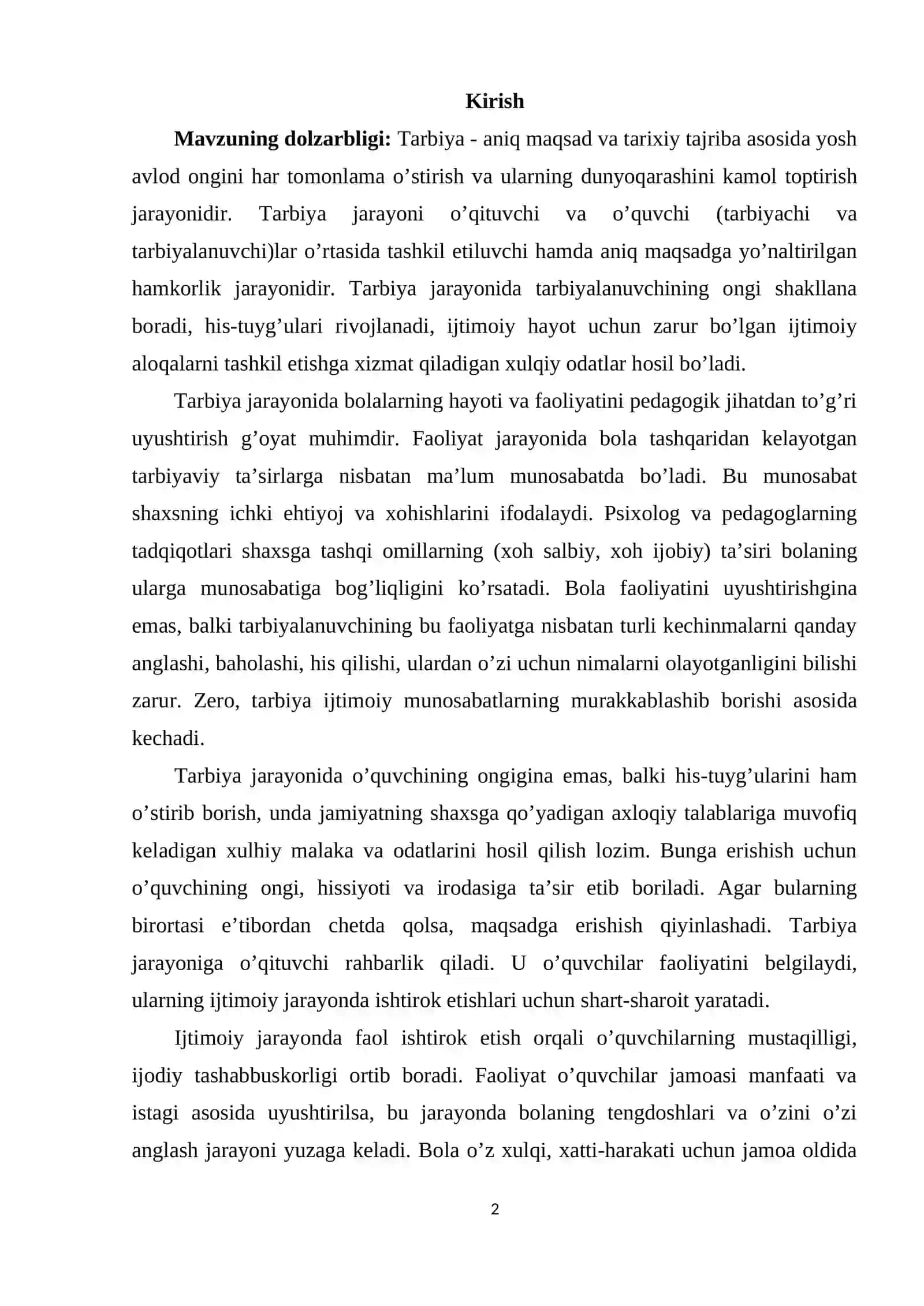 Tashkilotchi va sinf rahbarining ish faoliyatini tashkil qilish 2