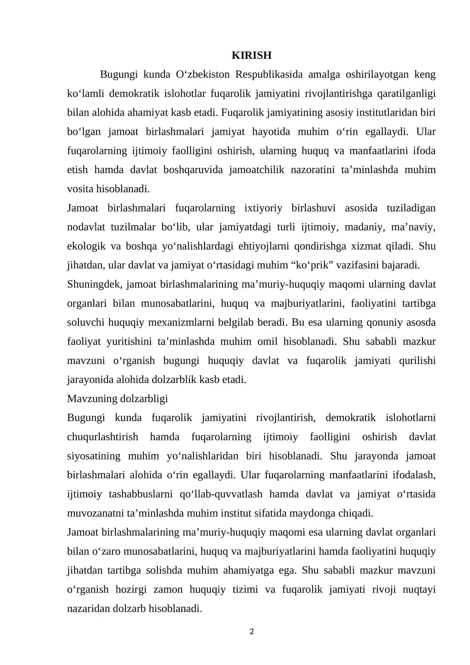 Jamoat birlashmalari tushunchasi va ularning ma’muriy-huquqiy holati 2