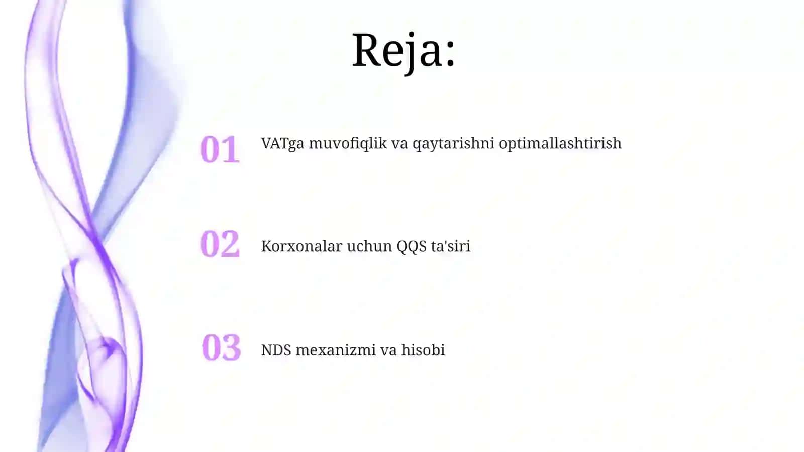 Qoʻshilgan qiymat soligʻi tavsifi va tavsiyalar 2