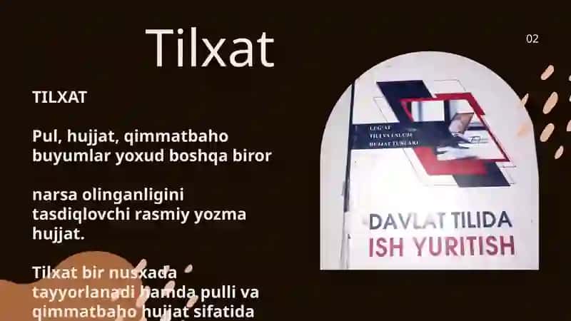 Maʼlumot-axborot hujjatlari. Tilxat va Tushuntirish xati 2