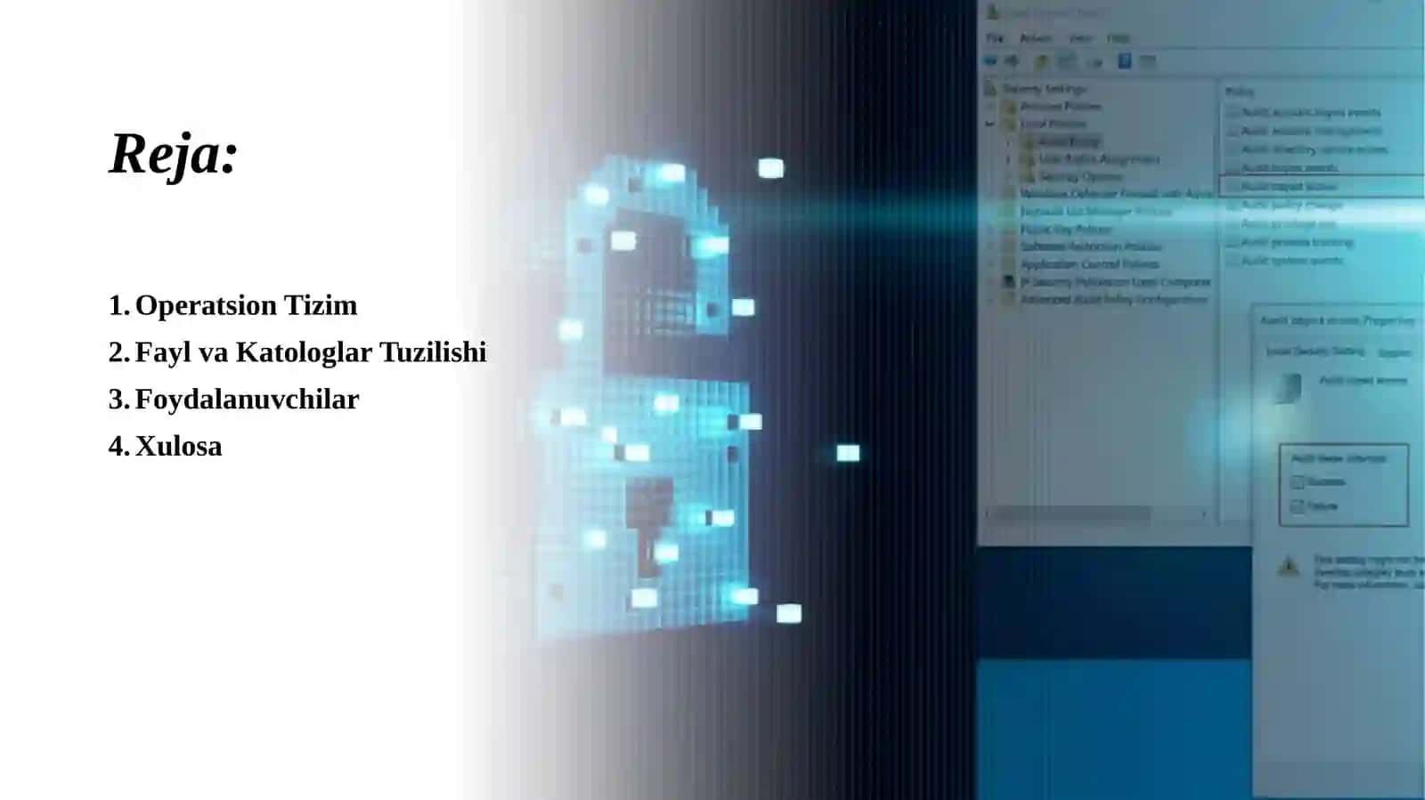 Windows otda imtiyoz turlari va fayl boshqaruvi 2