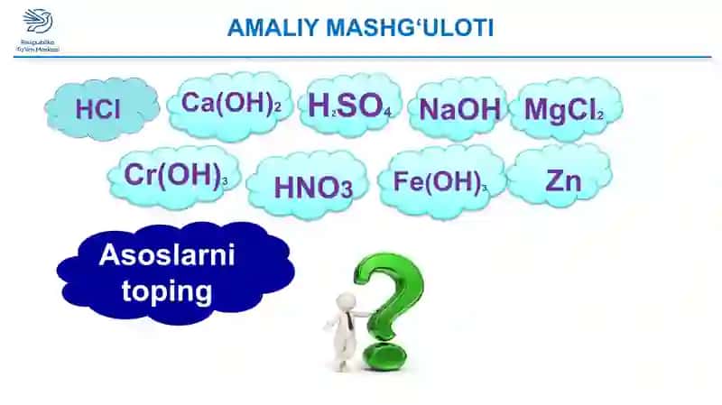 Eng muhim asoslarning ishlatilishi 2