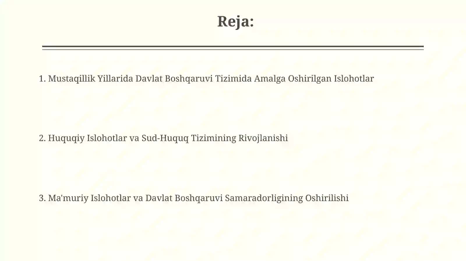 Mustaqillik Yillarida Davlat Boshqaruvi Tizimida Amalga Oshirilgan Islohotlar 2