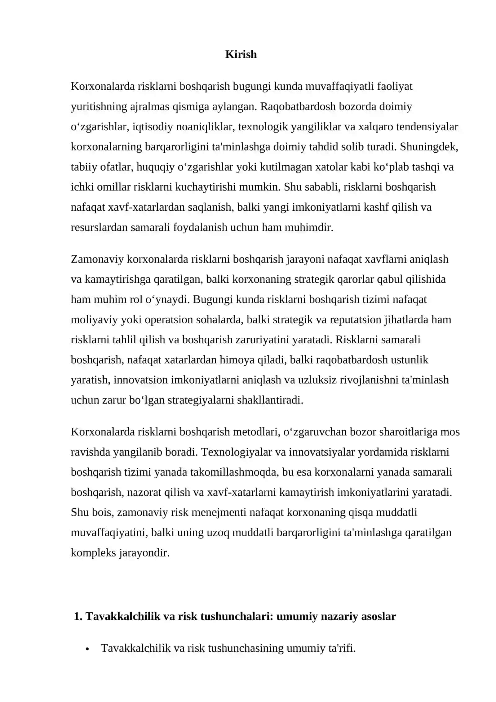 Korxonalarda faoliyatga tavakkalchilikni va risklarni boshqarish 2