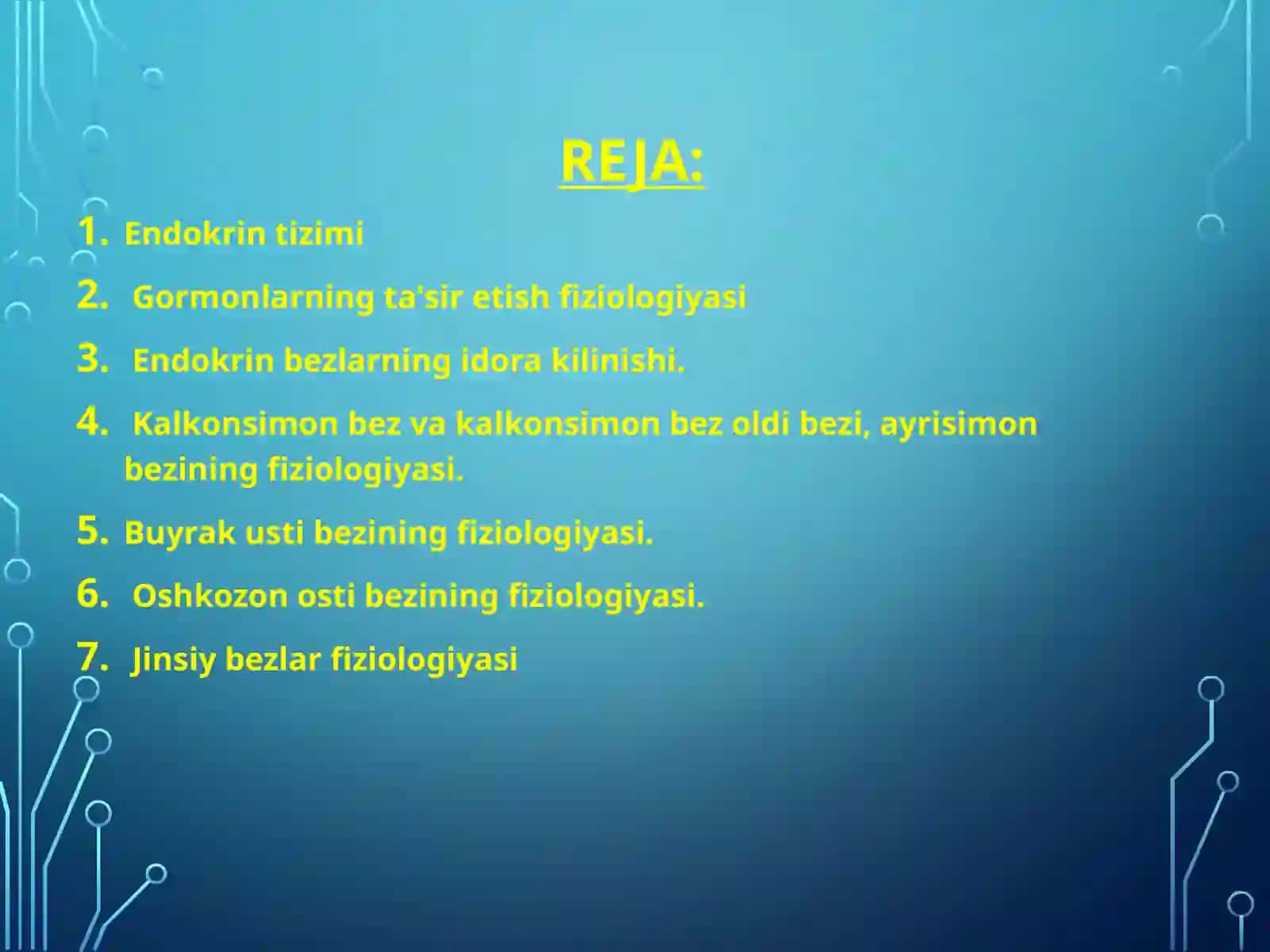 ICHKI SEKRETSIYA BEZLARI FIZIOLOGIYASI 2