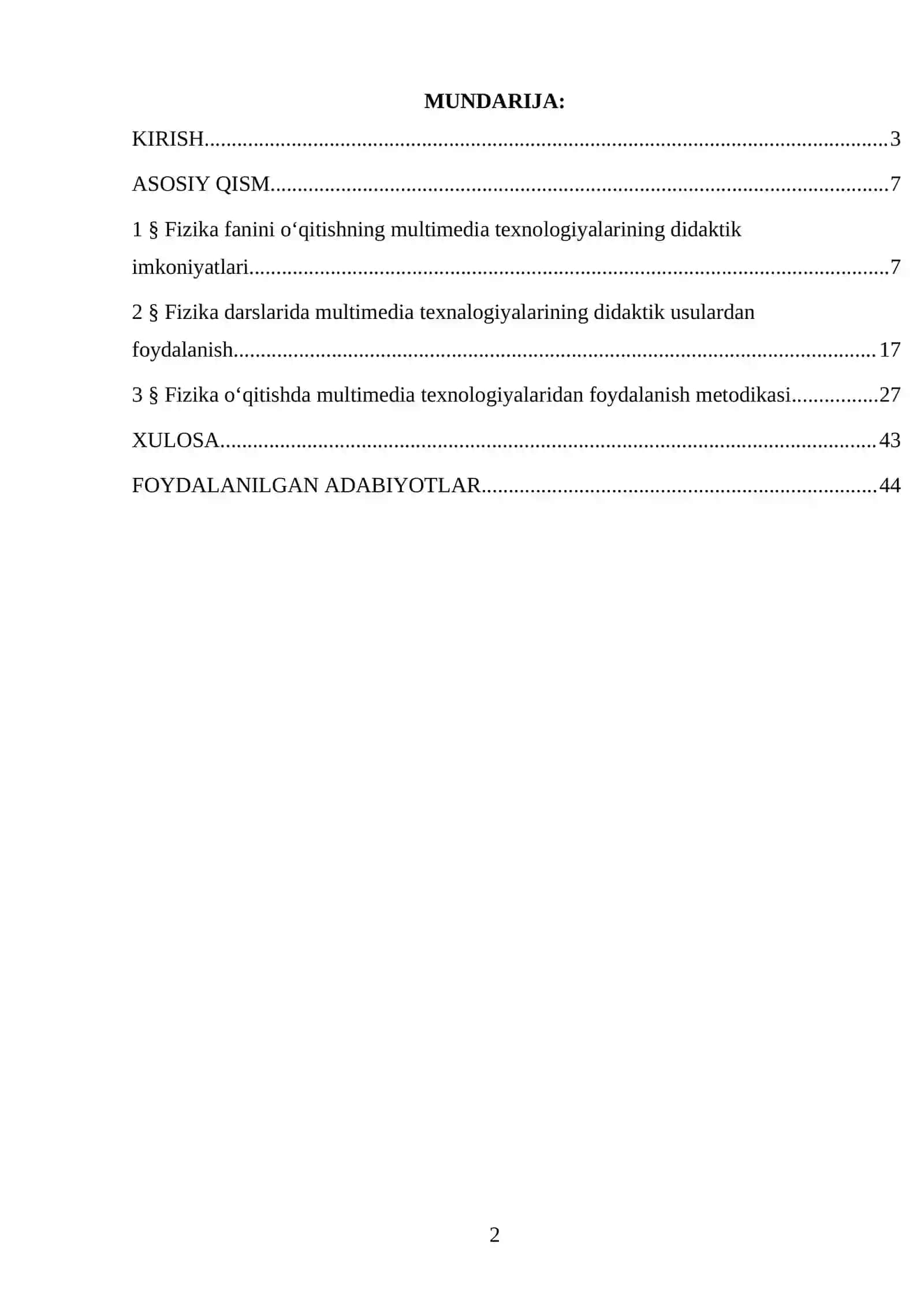 Fizika va astronomiya o’qitish metodikasi 2