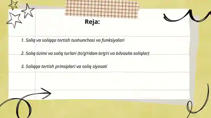 Soliqlar va soliqqa tortish faniga kirish 2