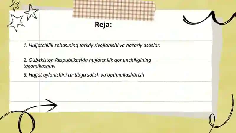 O‘zbekiston Respublikasida hujjatchilikning takomillashuvi 2
