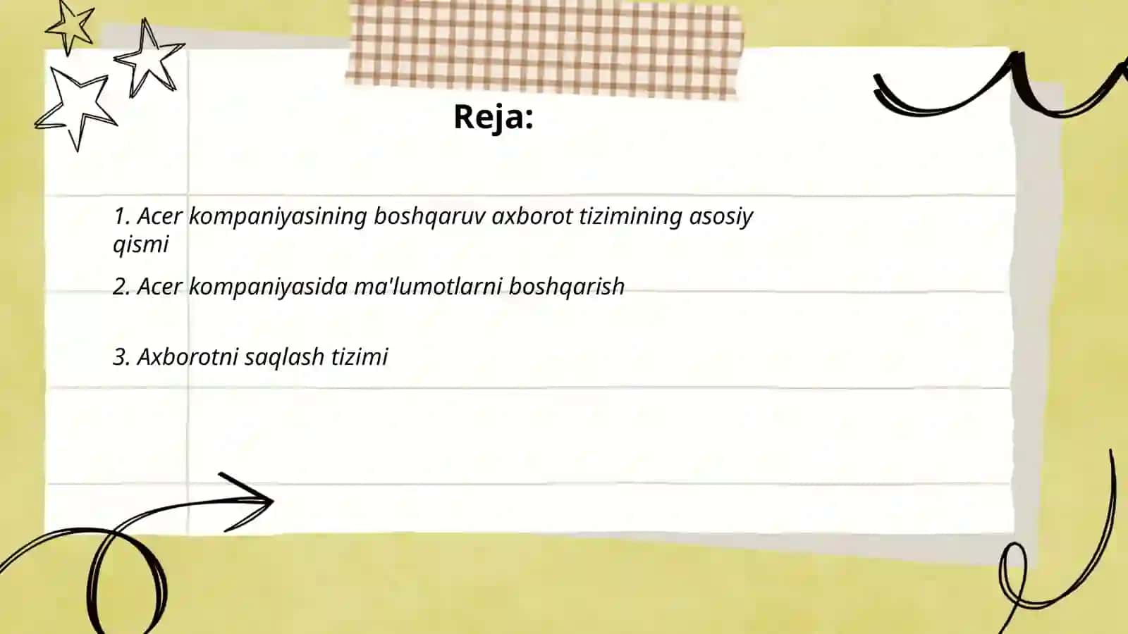 Acer kompaniyasining boshqaruv axborot tizimi 2