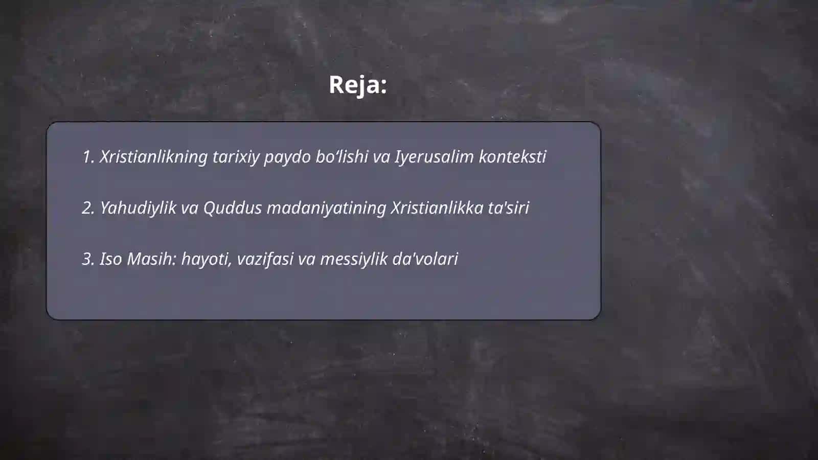 Xristianlikning paydo bo‘lishi, aqidalari, asosiy yo‘nalishlari, taʼlimotlari va manbalari 2