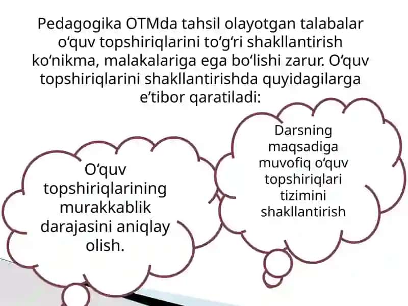 Kreativ topshiriqlar tizimi. Kreativ darsning innovatsion tuzilishi 2