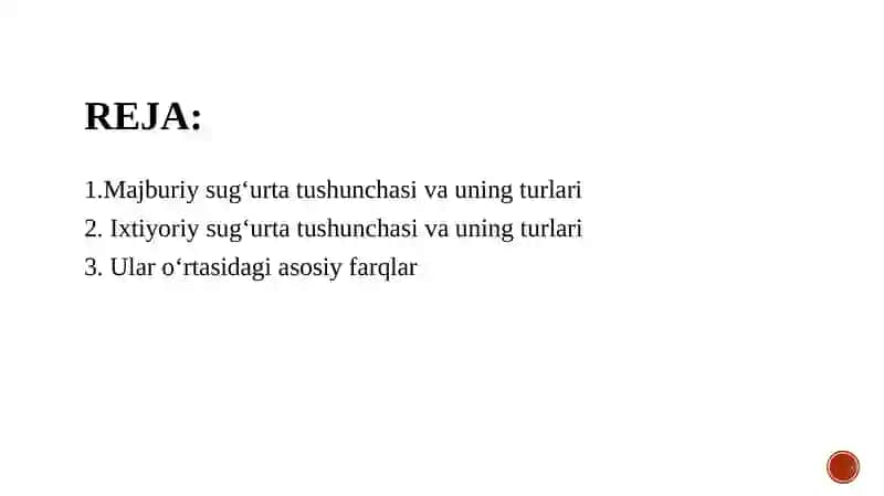 Sug‘urta turlari majburiy va ixtiyoriy 2