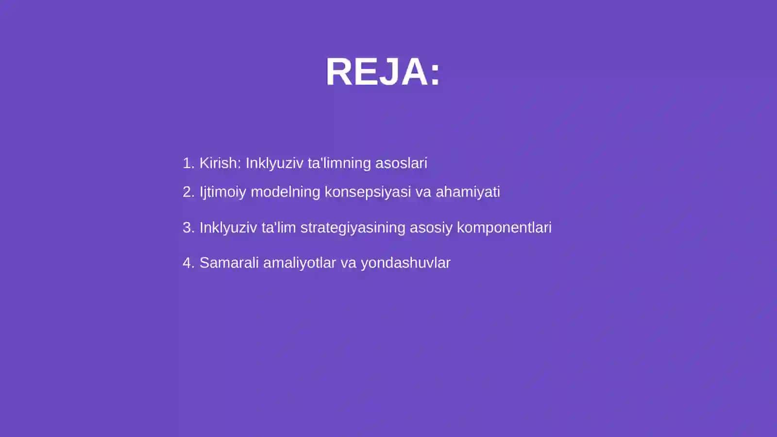 Inklyuziv talim strategiyasining ijtimoiy modeli 2
