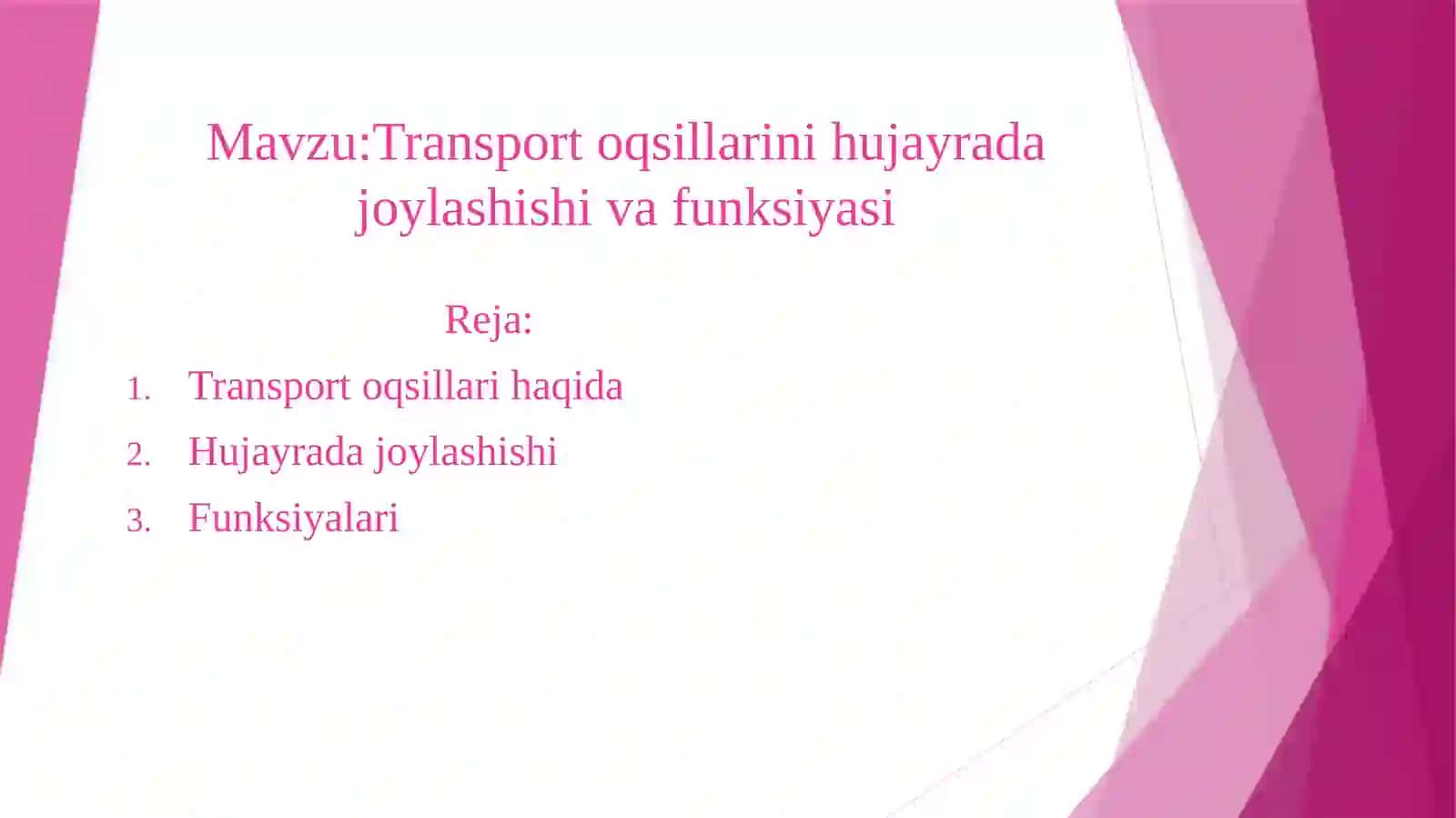 Nanobiotexnologiya fanidagi taqdimot 2