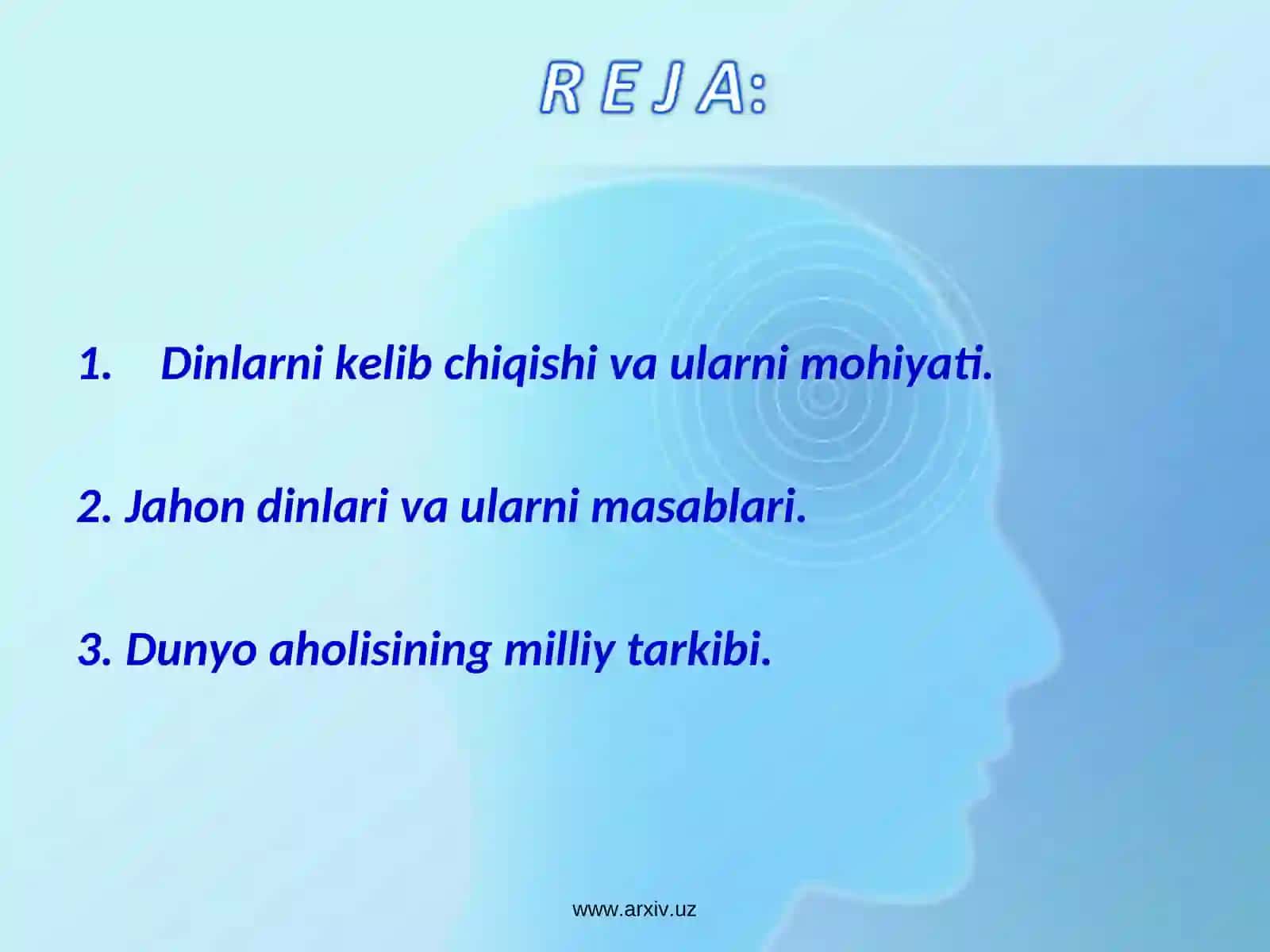 Динларни ёратиш ва улар фалакатларини ўрганиш 2