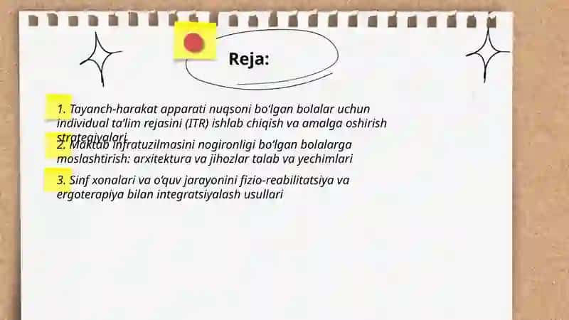 Sabina Qodirovaning gospital pedagogika va inklyuziv taʼlim fanidan tayyorlagan taqdimoti 2