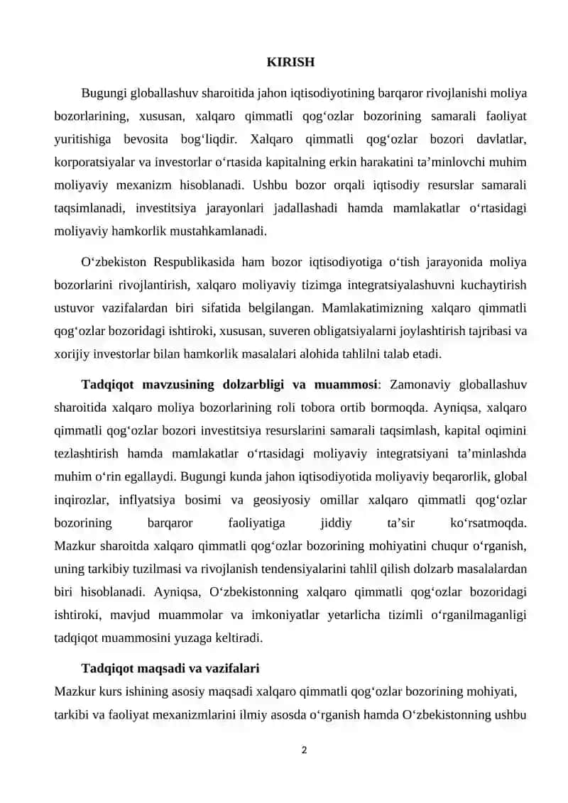 XALQARO QIMMATLI QOG'OZLAR BOZORI: MOHIYATI VA TARKIBI 2