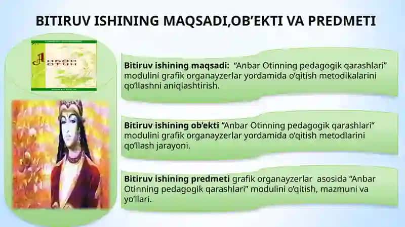 "ANBAR OTINNING PEDAGOGIK QARASHLARI" 2