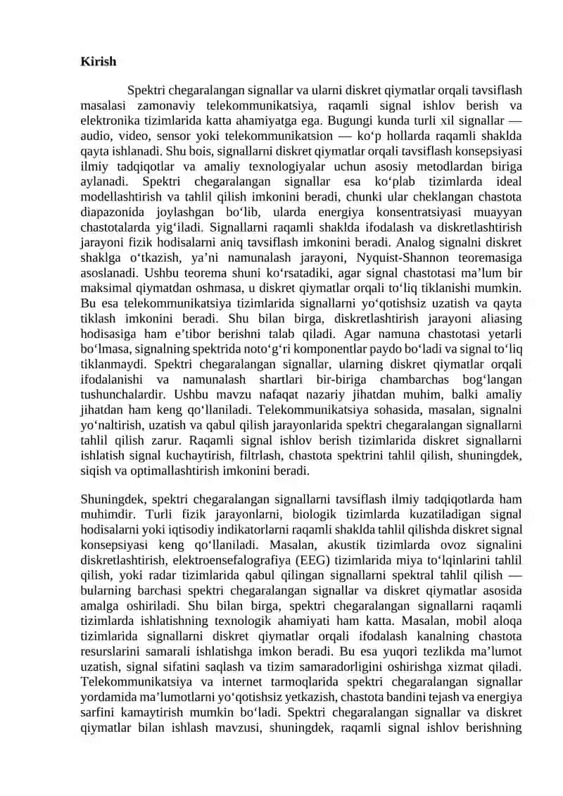 Spektri chegaralangan signallarning tavsifi 2