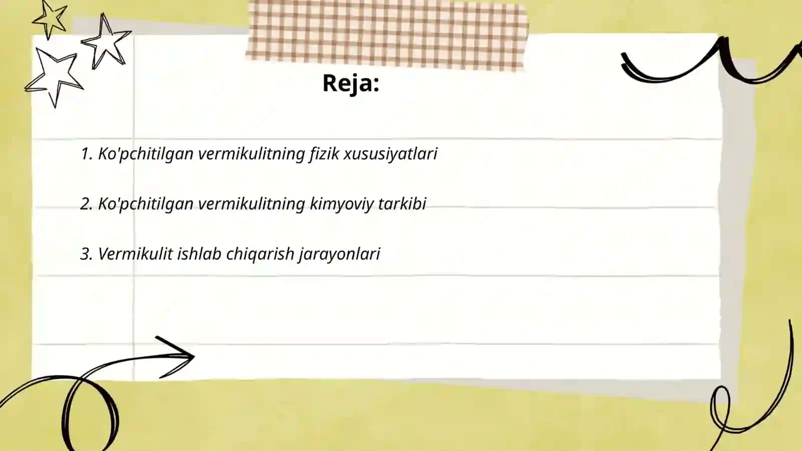 Ko'pchitilgan vermikulit va undan mahsulotlar ishlab chiqarish 2