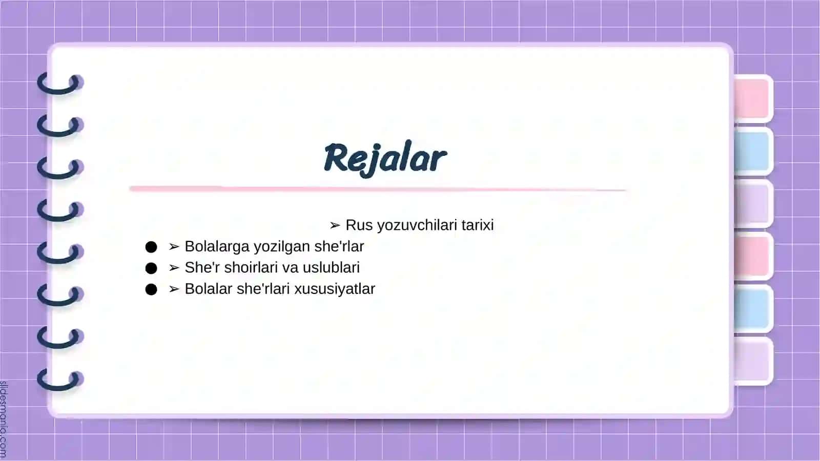 RUS YOZUVCHILARINING BOLALARGA ATAB YOZGAN SHE'RLARI 2