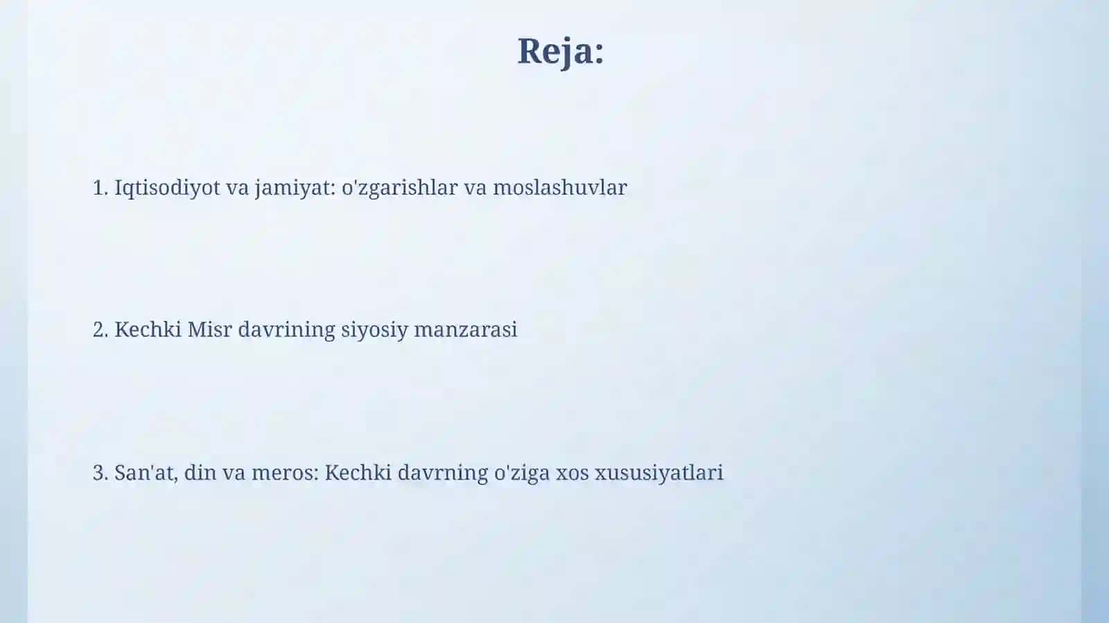 So'nggi podsholik davrida misr 2