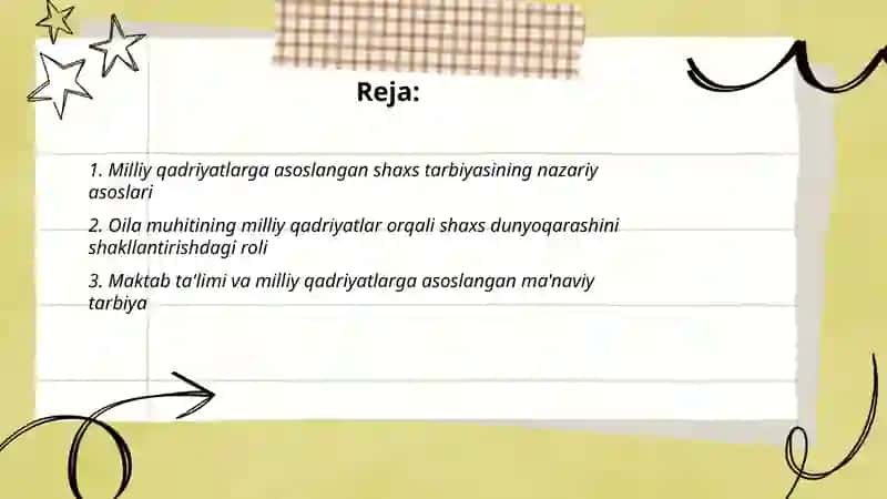 Milliy qadriyatlarga asoslangan shaxs tarbiyasi 2
