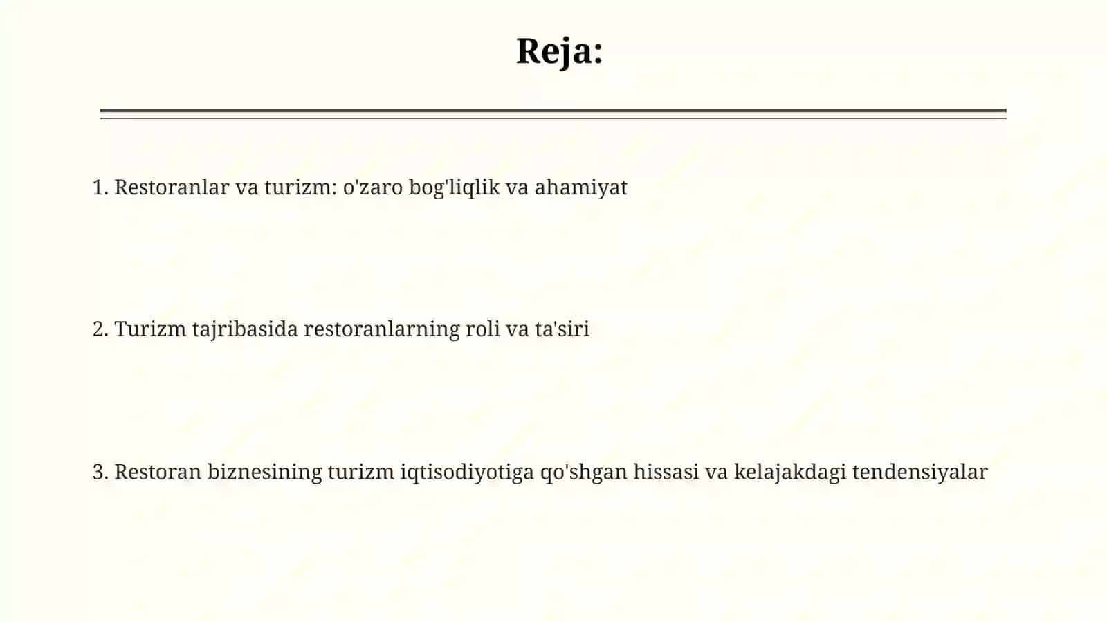 Turizmda restoranlar 2