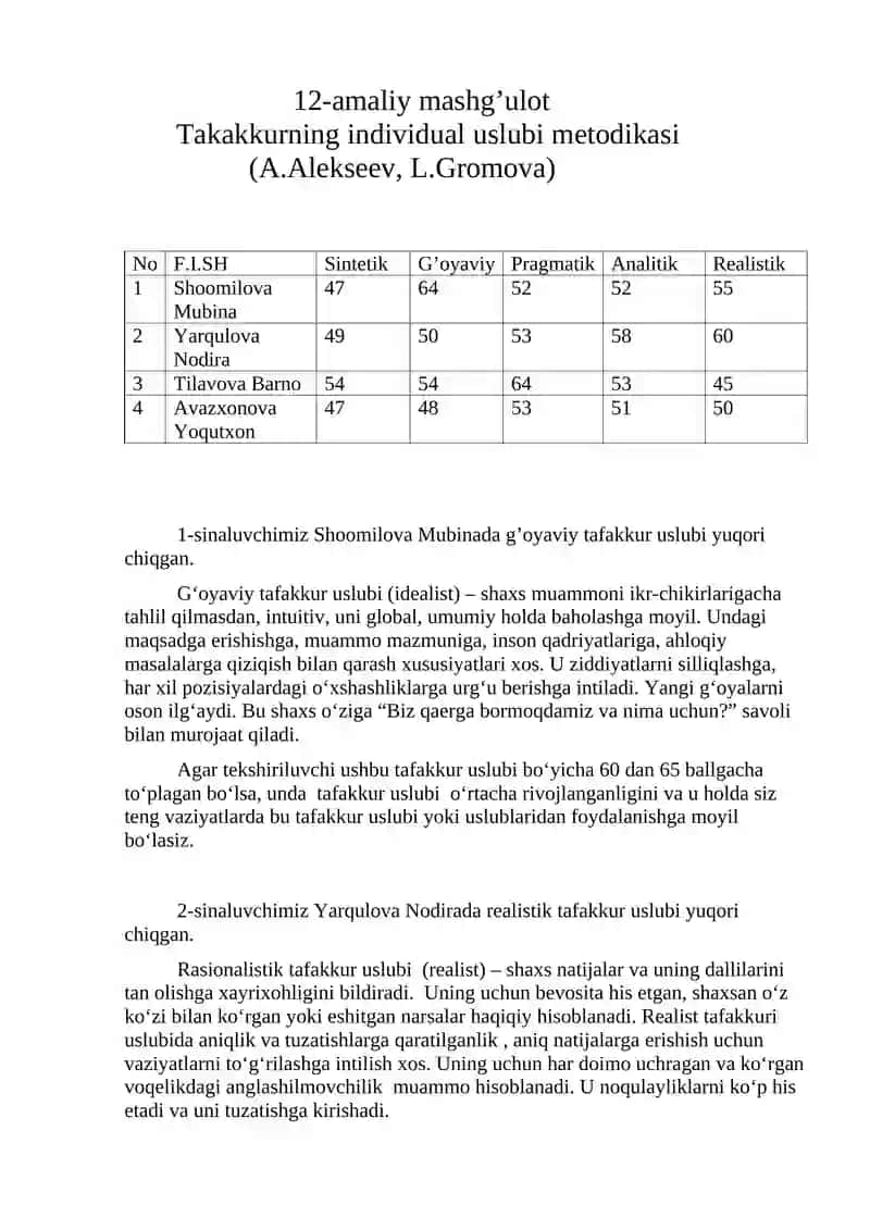 Takakkurning individual uslubi metodikasi 2