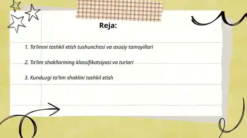 Ta'limni tashkil etish shakllari va turlari 2