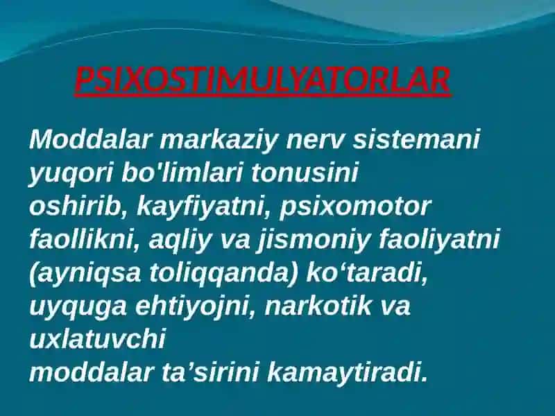 PSIXOSTIMULYATORLAR 2