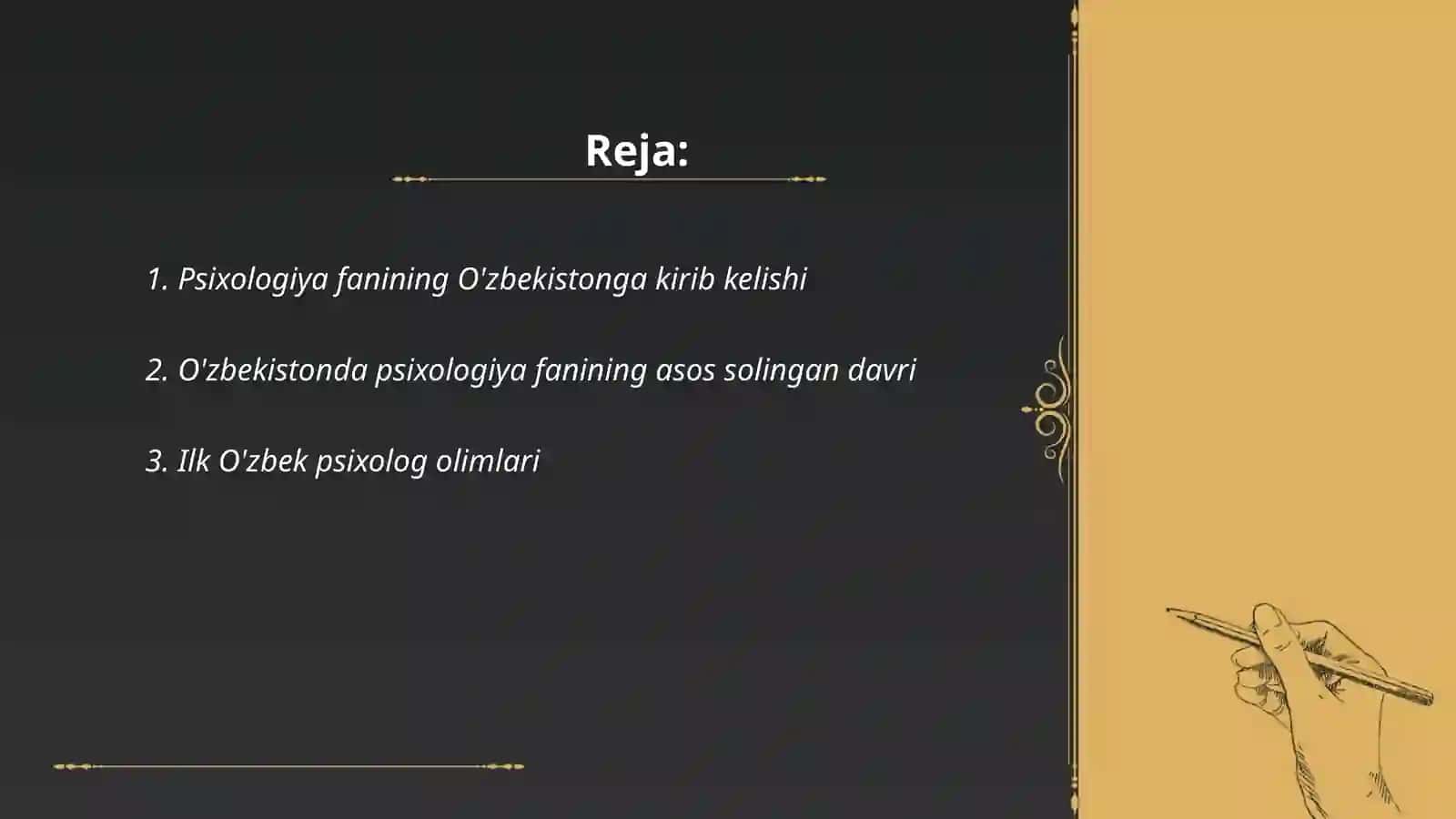 O'zbekistonda psixologiya faning rivojlanish tarixi 2