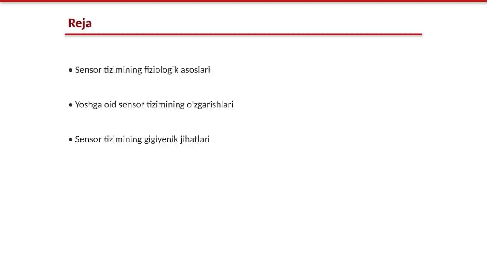 Sensor tizimining yoshga oid fiziologiyasi va gigiyenasi 2