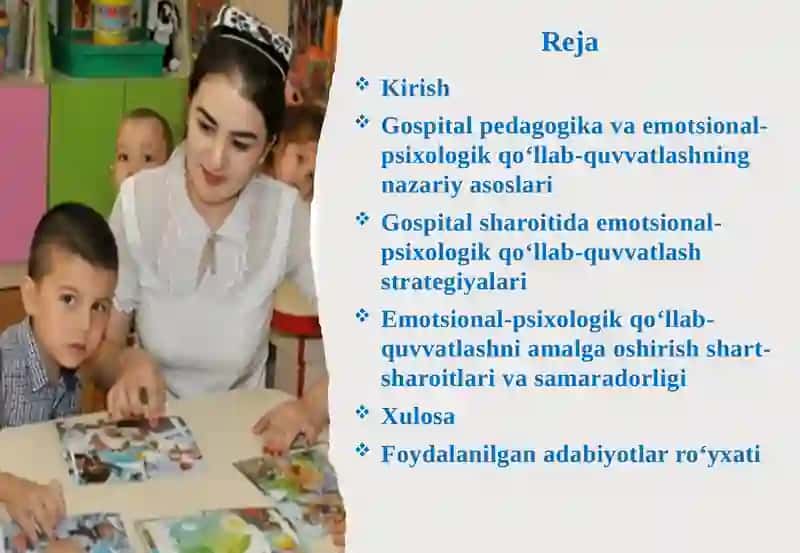 Gospitalpedagogikada emotsional-psixologik qo‘llab-quvvatlash strategiyalari 2