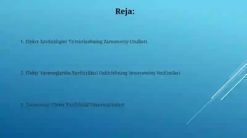 Zamonaviy Elektr Xavfsizligi Texnologiyalari 2